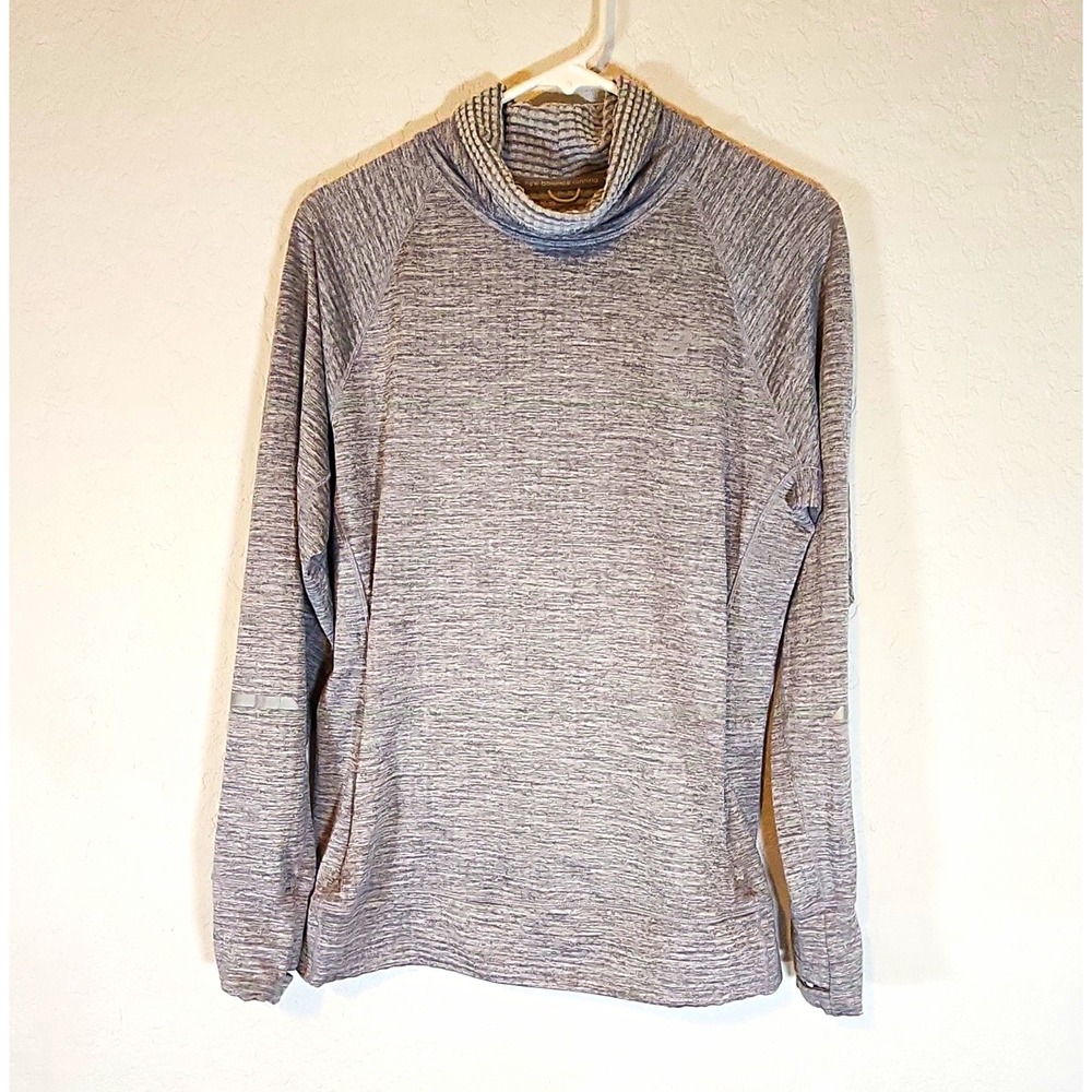 J Crew x New Balance Seamless Heatheref Grey Pullover With Cowled Neck Size L